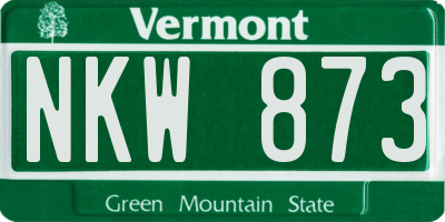VT license plate NKW873