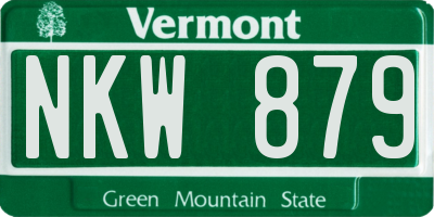 VT license plate NKW879