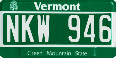 VT license plate NKW946