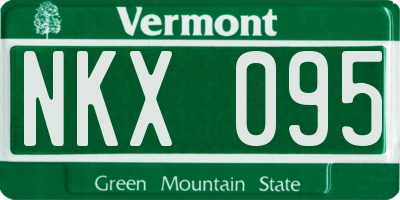 VT license plate NKX095