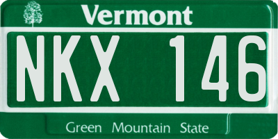 VT license plate NKX146