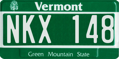 VT license plate NKX148