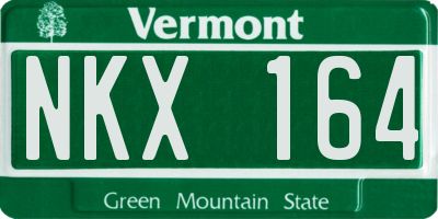VT license plate NKX164