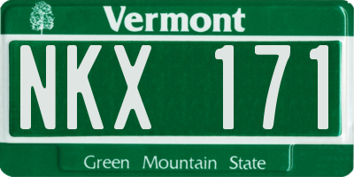 VT license plate NKX171