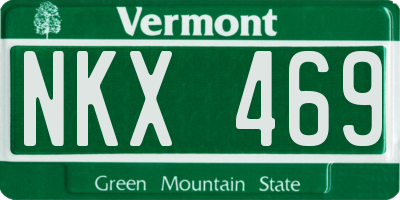 VT license plate NKX469