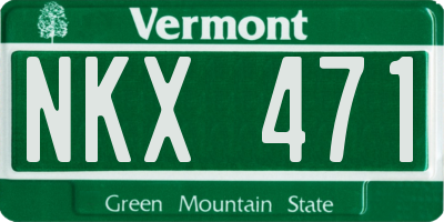 VT license plate NKX471