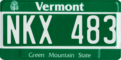 VT license plate NKX483
