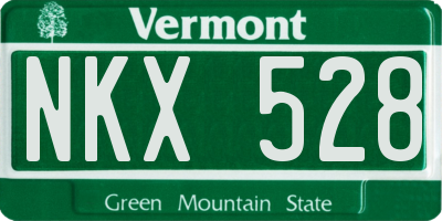 VT license plate NKX528