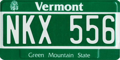 VT license plate NKX556