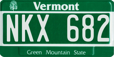 VT license plate NKX682