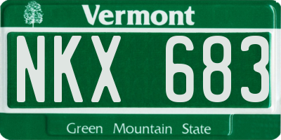 VT license plate NKX683