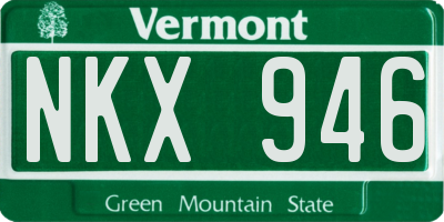 VT license plate NKX946