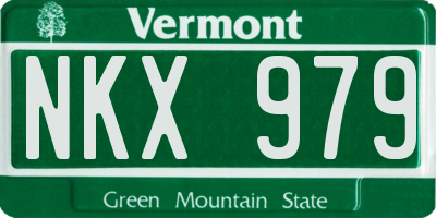 VT license plate NKX979