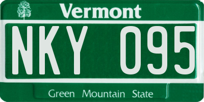 VT license plate NKY095