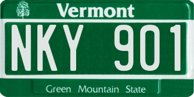 VT license plate NKY901