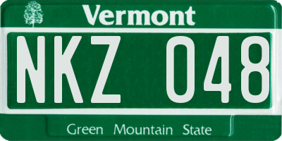 VT license plate NKZ048