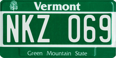 VT license plate NKZ069