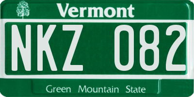VT license plate NKZ082