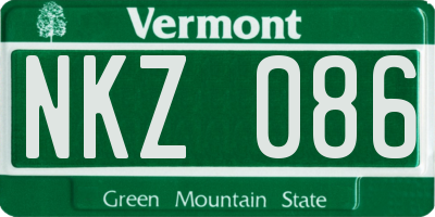 VT license plate NKZ086
