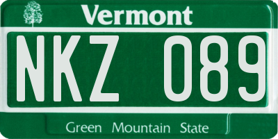 VT license plate NKZ089