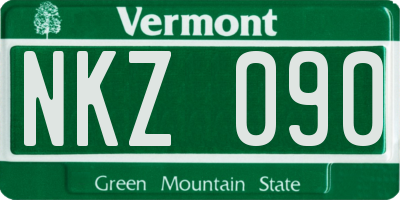 VT license plate NKZ090