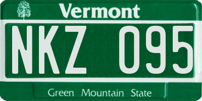 VT license plate NKZ095