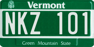 VT license plate NKZ101