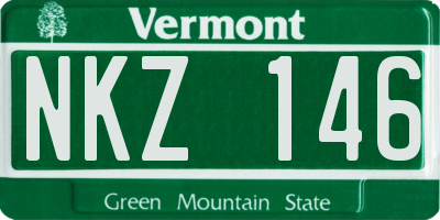 VT license plate NKZ146