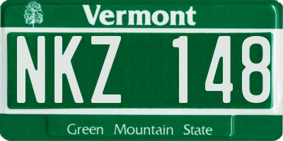 VT license plate NKZ148
