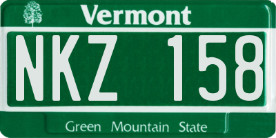 VT license plate NKZ158