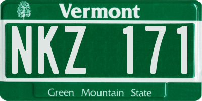 VT license plate NKZ171