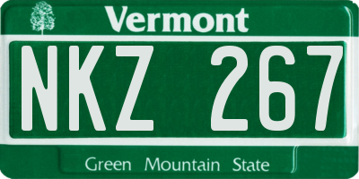 VT license plate NKZ267
