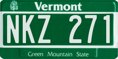 VT license plate NKZ271