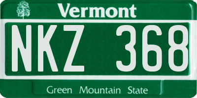 VT license plate NKZ368