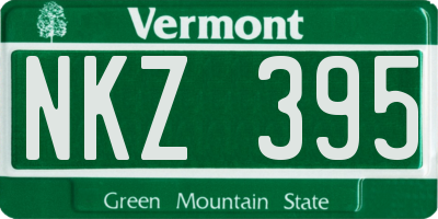 VT license plate NKZ395