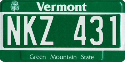 VT license plate NKZ431