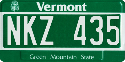VT license plate NKZ435