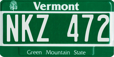 VT license plate NKZ472