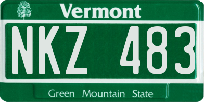 VT license plate NKZ483
