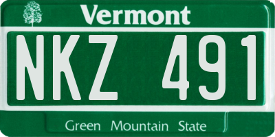 VT license plate NKZ491