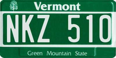 VT license plate NKZ510
