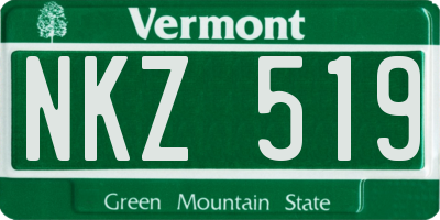 VT license plate NKZ519