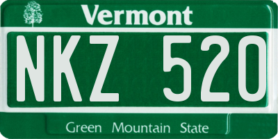 VT license plate NKZ520