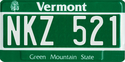 VT license plate NKZ521