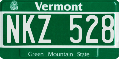 VT license plate NKZ528