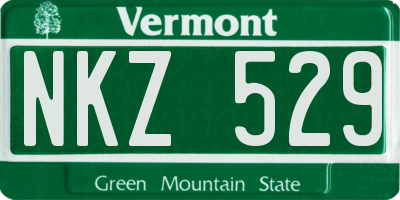 VT license plate NKZ529