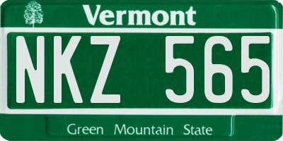 VT license plate NKZ565
