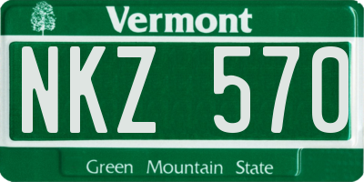 VT license plate NKZ570
