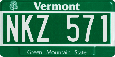 VT license plate NKZ571