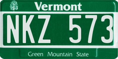 VT license plate NKZ573